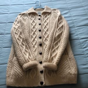 Irish Hand Knit Woollen Coat, Blarney Woolen Mills